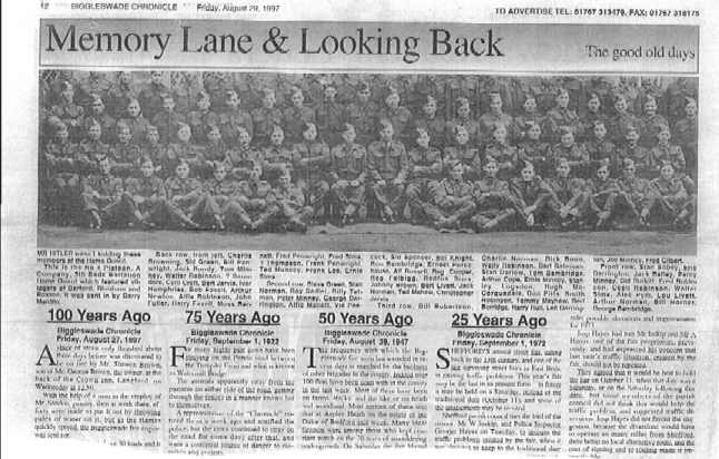 Memory Lane & Looking Back - August 29, 1997