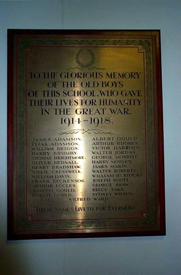 Roll of Honour - Yorkshire - Featherstone High School