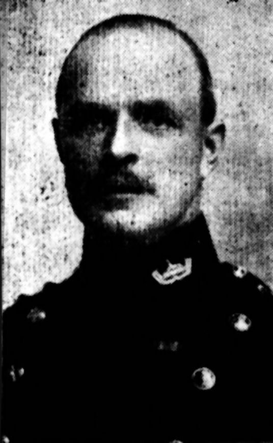 Major Robert Edward Rising - photograph from Yarmouth Independent - Saturday 21 November 1914, page 5